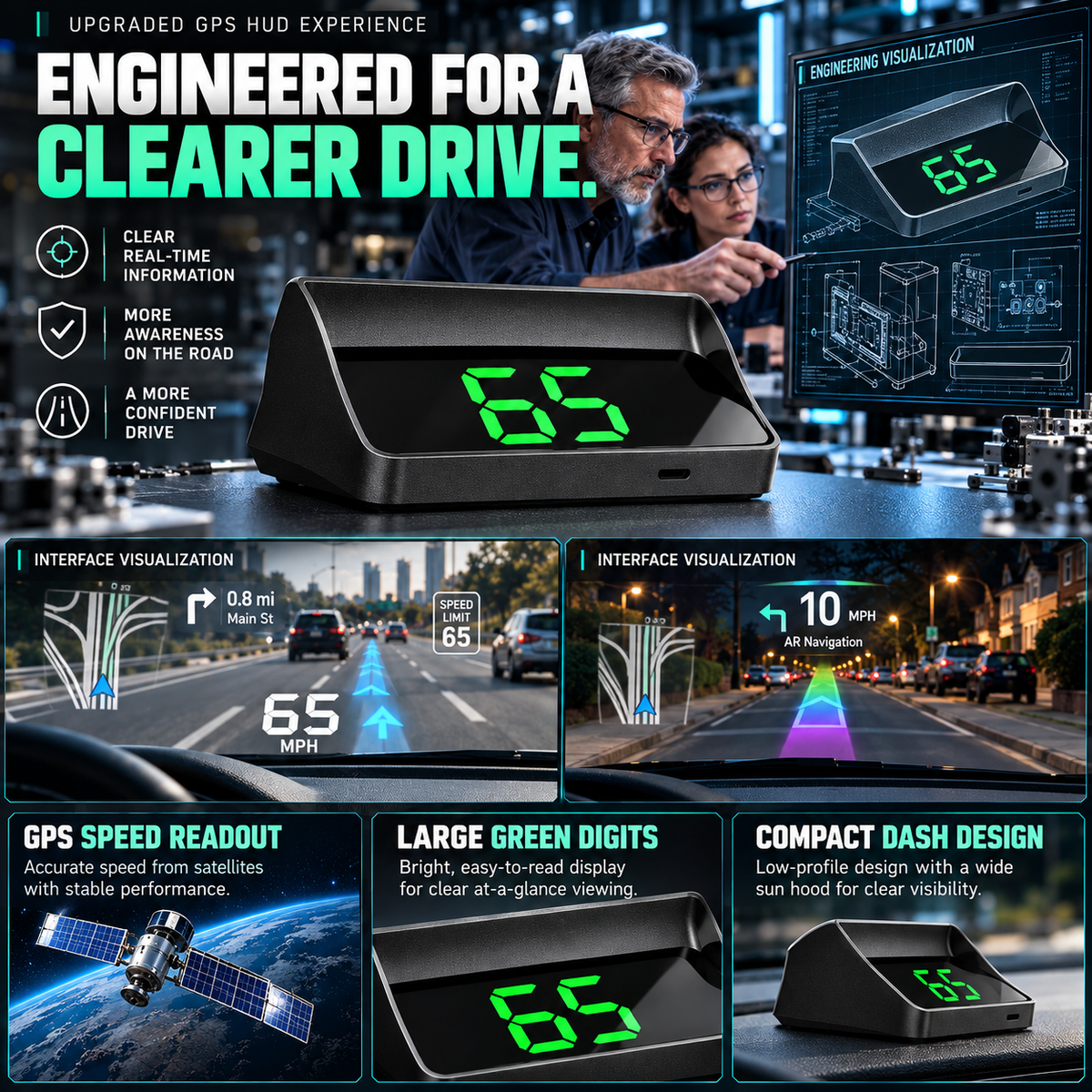 🚨 STOP DRIVING BLIND! ApexDrive Intelligent GPS HUD – See Your Speed, Direction & Road Alerts Without Taking Your Eyes Off the Road 🚘⚡🛰️-JR-8JX3