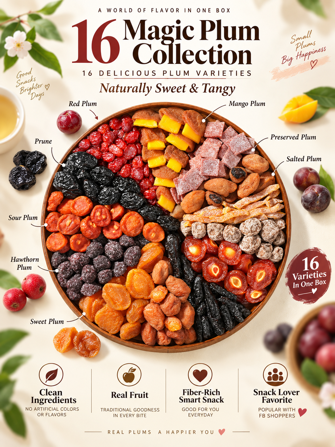 🌿 16-Fruit Premium Plum Blend | Naturally Sweet & Wholesome.-JR-OKL