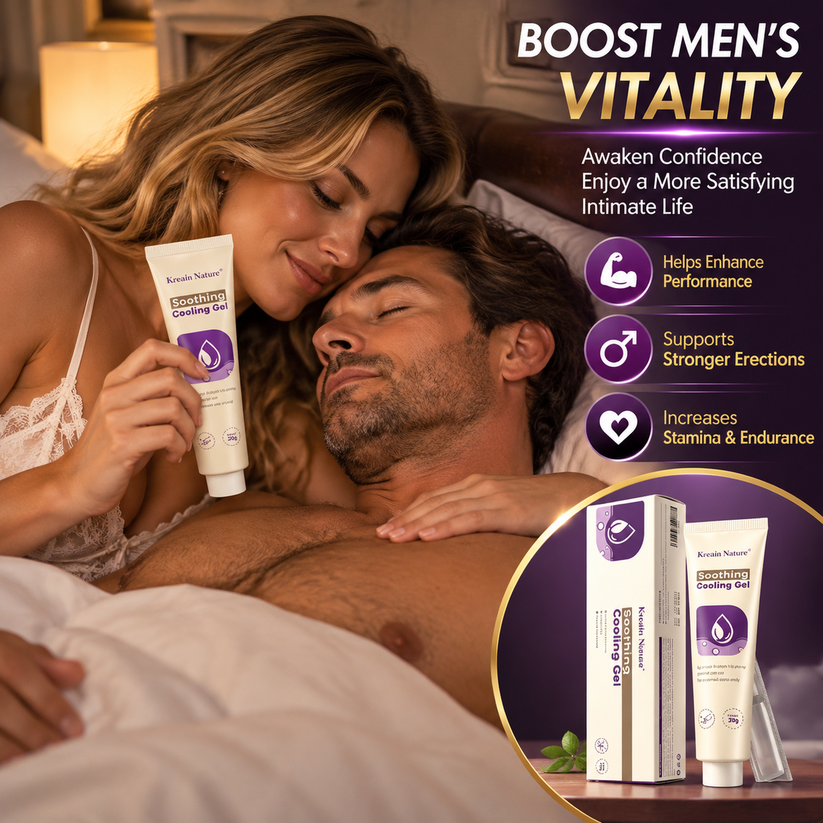 Kreah Nature Soothing Cooling Gel – Refreshing Men’s Intimate Care for Everyday Comfort & Confidence-JR