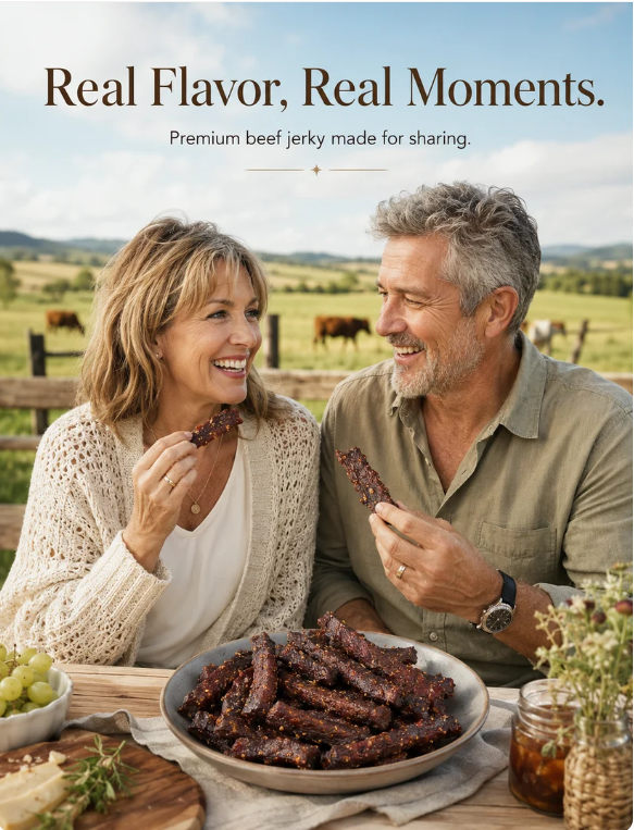 Premium Pasture-Raised Angus BeefPremium High-ProteinJerky-Pasture-Raised Beef Snack-JR