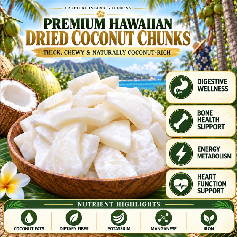🥥Premium Coconut Wedges – Sweet, Chewy & Ready to Eat-JR-Tobi
