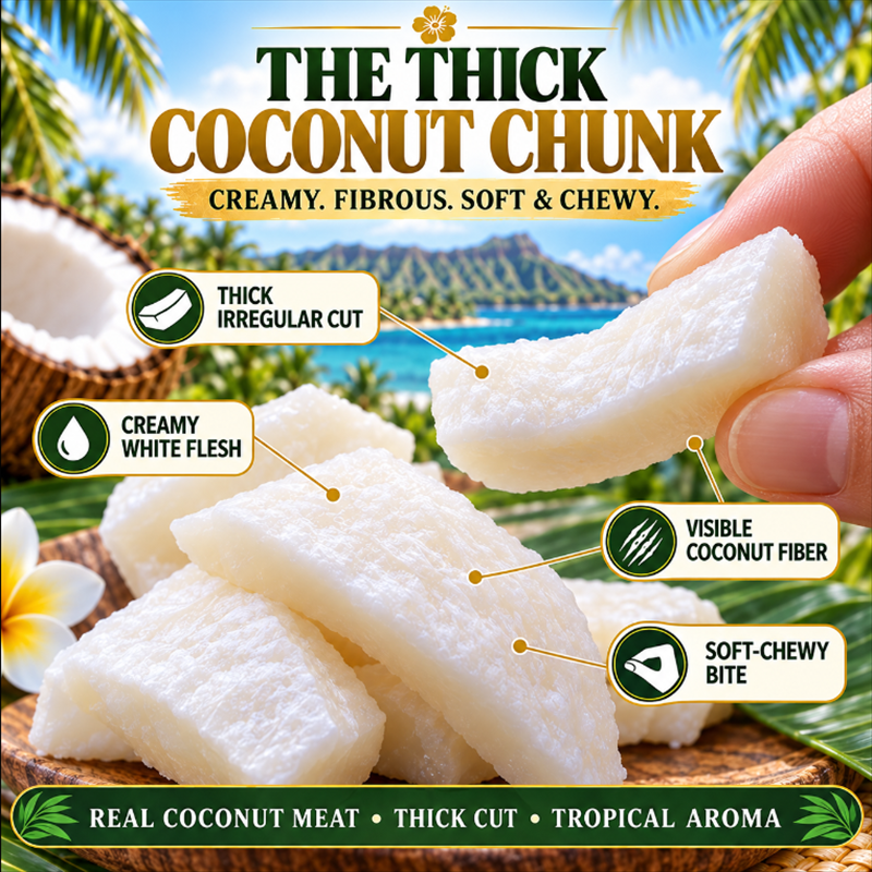 🥥Premium Coconut Wedges – Sweet, Chewy & Ready to Eat-JR-Tobi