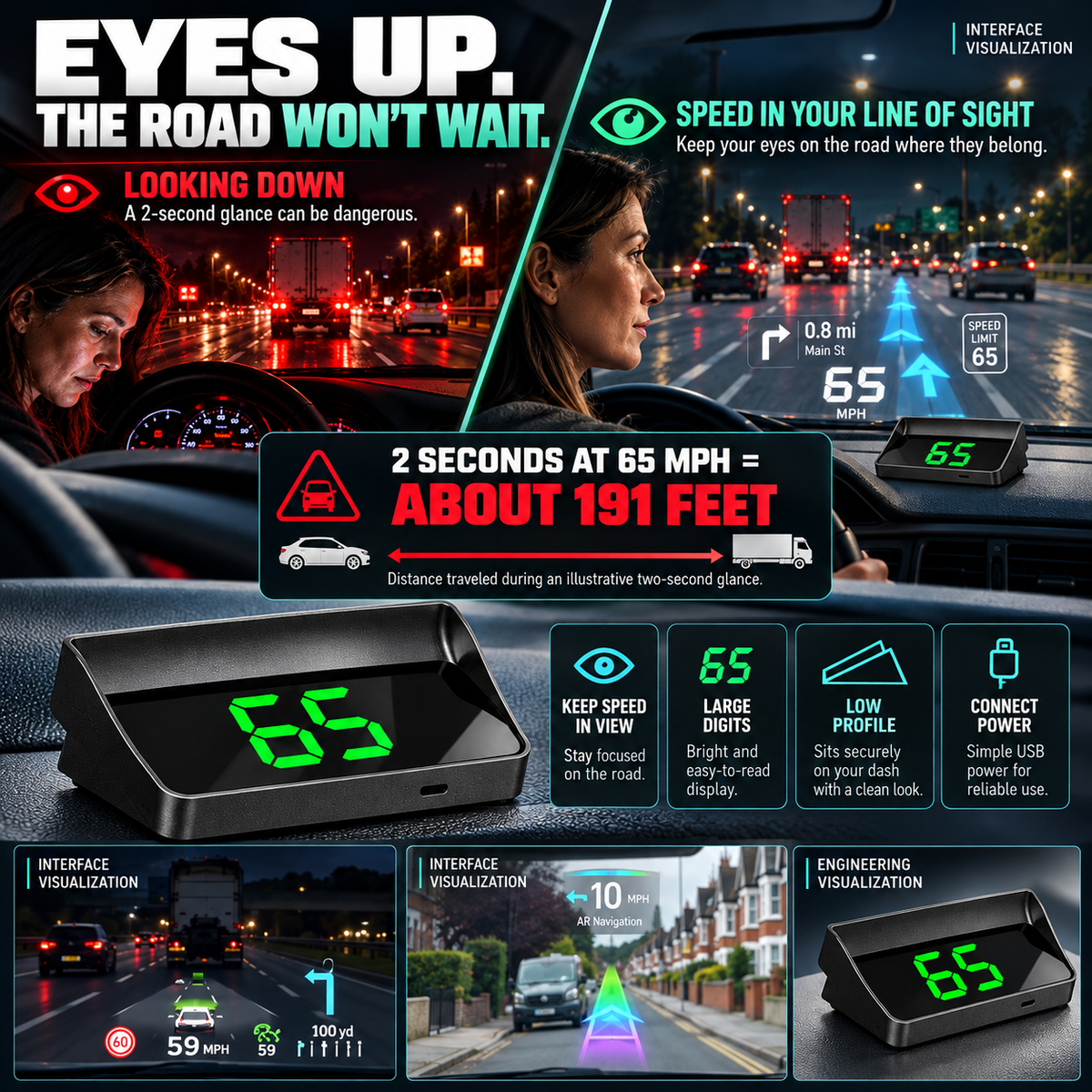 🚨 STOP DRIVING BLIND! ApexDrive  Intelligent GPS HUD – See Your Speed, Direction & Road Alerts Without Taking Your Eyes Off the Road 🚘⚡🛰️-JR-8JX3