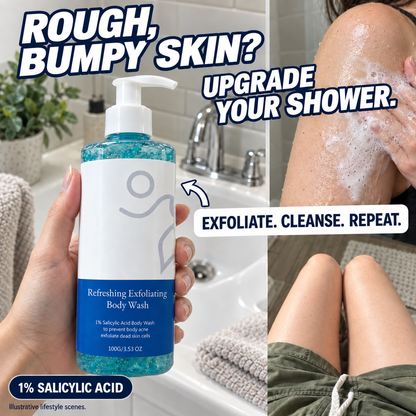 🔥 Flash Sale 🔥 Salicylic Acid Exfoliating Body Wash 🚿 Smoothing for Keratosis Pilaris & Body Acne-JR-8RH7