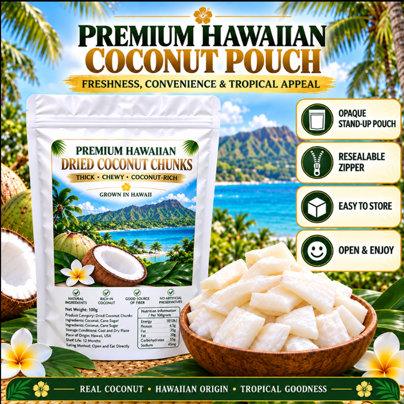 🥥Premium Coconut Wedges – Sweet, Chewy & Ready to Eat-JR-Tobi