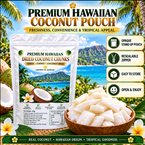 🥥Premium Coconut Wedges – Sweet, Chewy & Ready to Eat-JR-Tobi