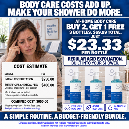 🔥 Flash Sale 🔥 Salicylic Acid Exfoliating Body Wash 🚿 Smoothing for Keratosis Pilaris & Body Acne-JR-8RH7