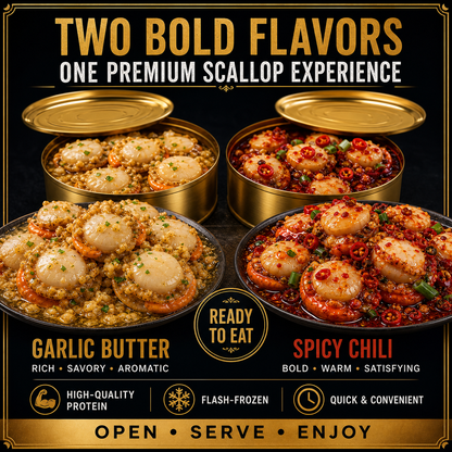 Premium Wild-Caught Scallops | Ready-to-Eat Gourmet Delicacy
