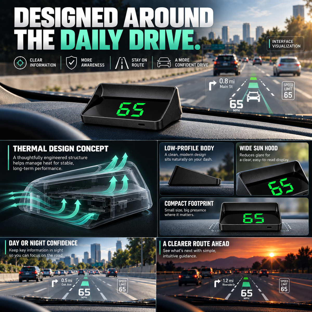 🚨 STOP DRIVING BLIND! ApexDrive  Intelligent GPS HUD – See Your Speed, Direction & Road Alerts Without Taking Your Eyes Off the Road 🚘⚡🛰️-JR-8JX3