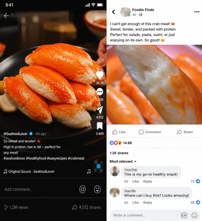 🦀High Protein Crab Leg Seafood Snack, Low Carb Friendly, Ready-to-Eat Ocean Flavor Treat-JR-xdd