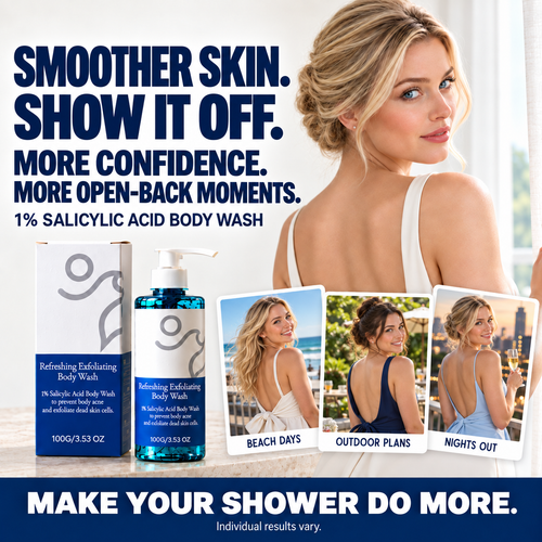 🔥 Flash Sale 🔥 Salicylic Acid Exfoliating Body Wash 🚿 Smoothing for Keratosis Pilaris & Body Acne-JR-8RH7