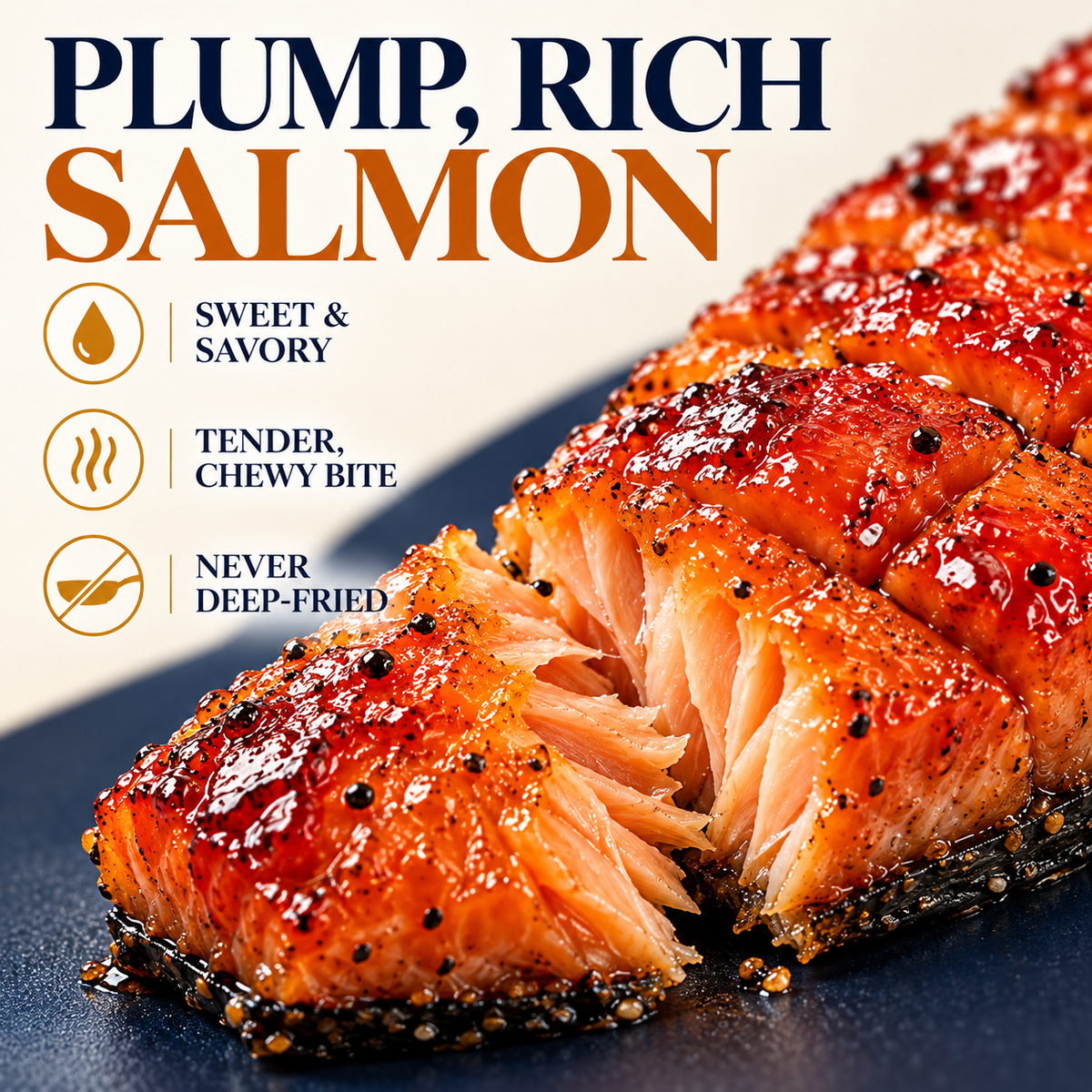 🐟Premium Amber Candied Salmon Fillets — Slow-Roasted, Sweet & Savory, Ready to Eat-JR-Johnny