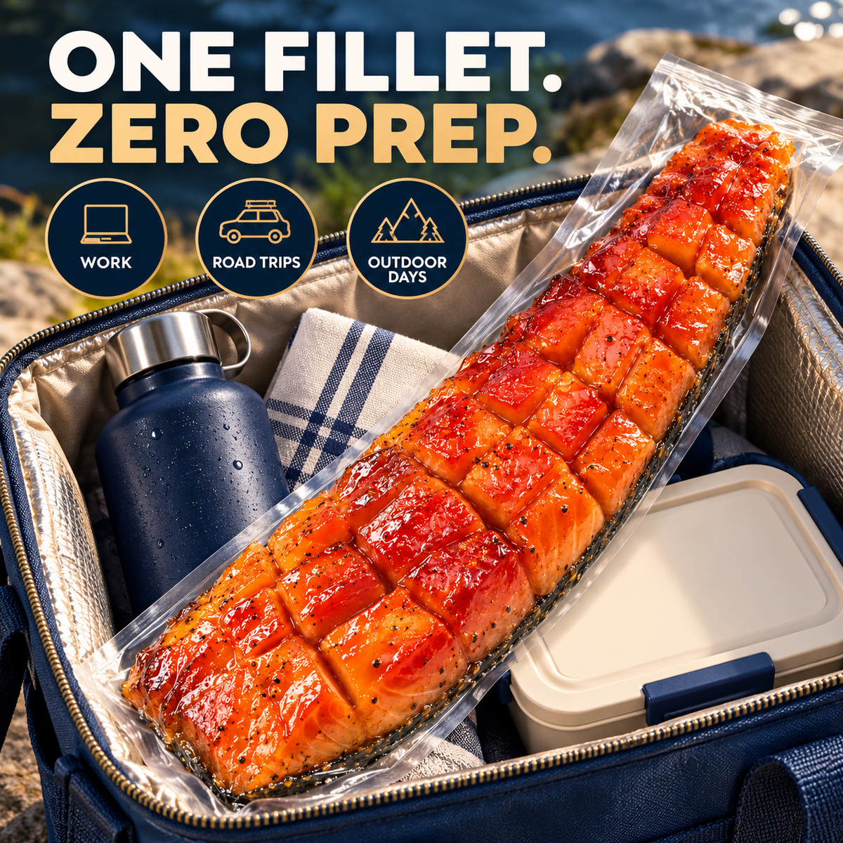 🐟Premium Amber Candied Salmon Fillets — Slow-Roasted, Sweet & Savory, Ready to Eat-JR-Johnny