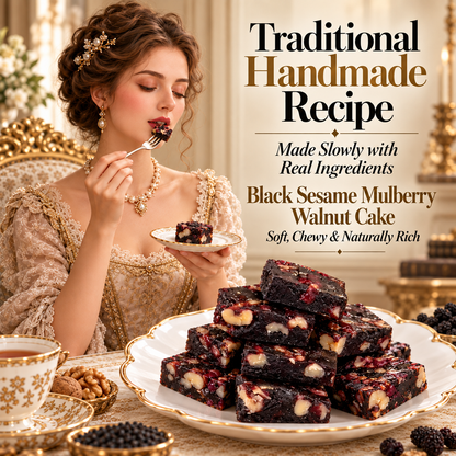 😋Premium Black Sesame Mulberry Walnut Cake-JR-KPL