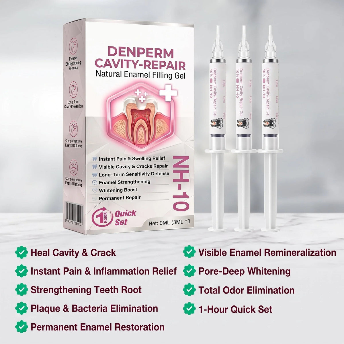 DenPerm Cavity-Repair Natural Enamel Filling Gel-JR-L7