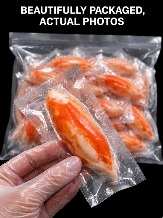 🦀High Protein Crab Leg Seafood Snack, Low Carb Friendly, Ready-to-Eat Ocean Flavor Treat-JR-xdd