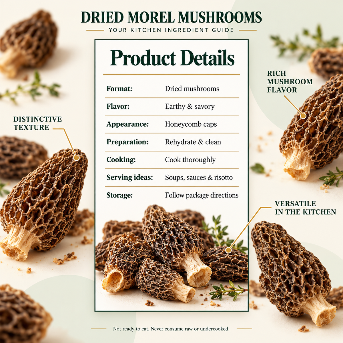 Premium Dried Morel Mushrooms — Turn Everyday Meals Into Gourmet Moments-JR