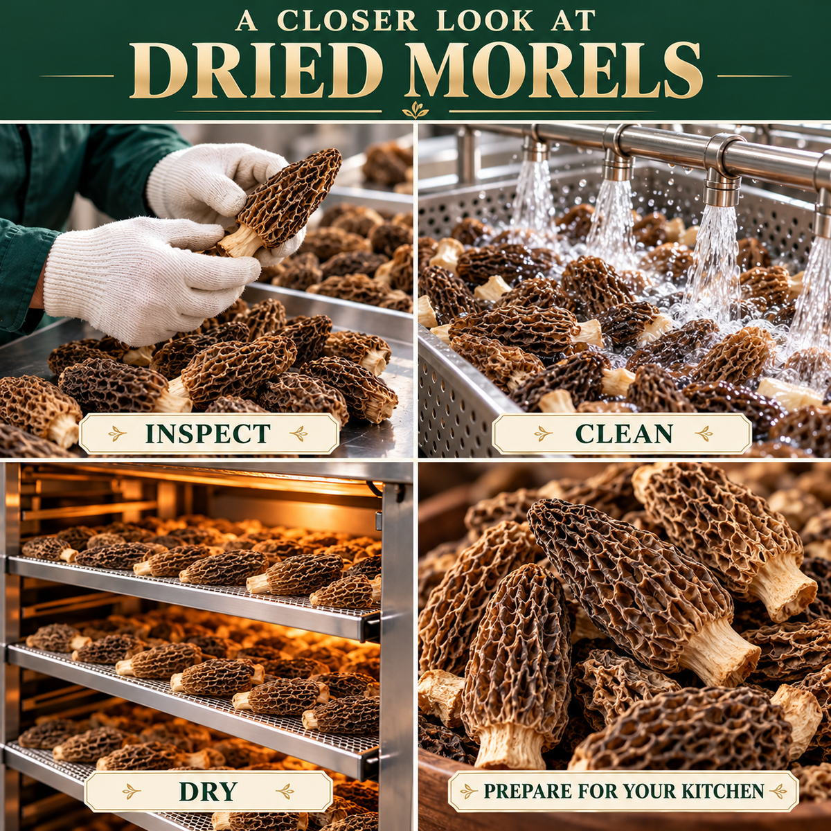 Premium Dried Morel Mushrooms — Turn Everyday Meals Into Gourmet Moments-JR