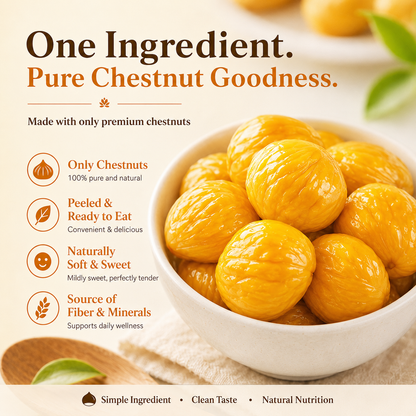 🌰 Nature’s Golden Chestnuts 💛 Heart‑Friendly Snack｜Packed With Daily Good Nutrition-JR-Rex
