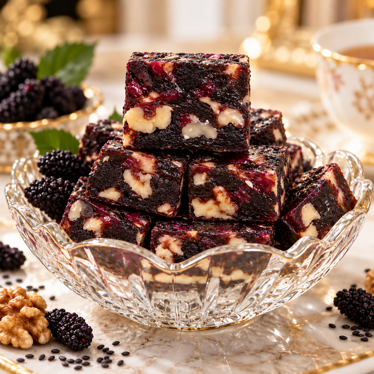 😋Premium Black Sesame Mulberry Walnut Cake-JR-KPL