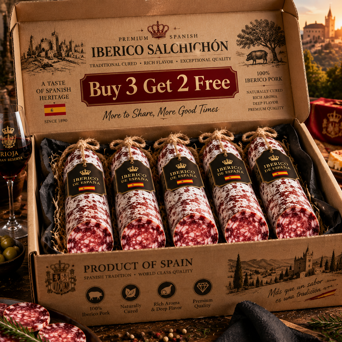 PREMIUM SPANISH IBÉRICO SALCHICHÓN-JR-Yana