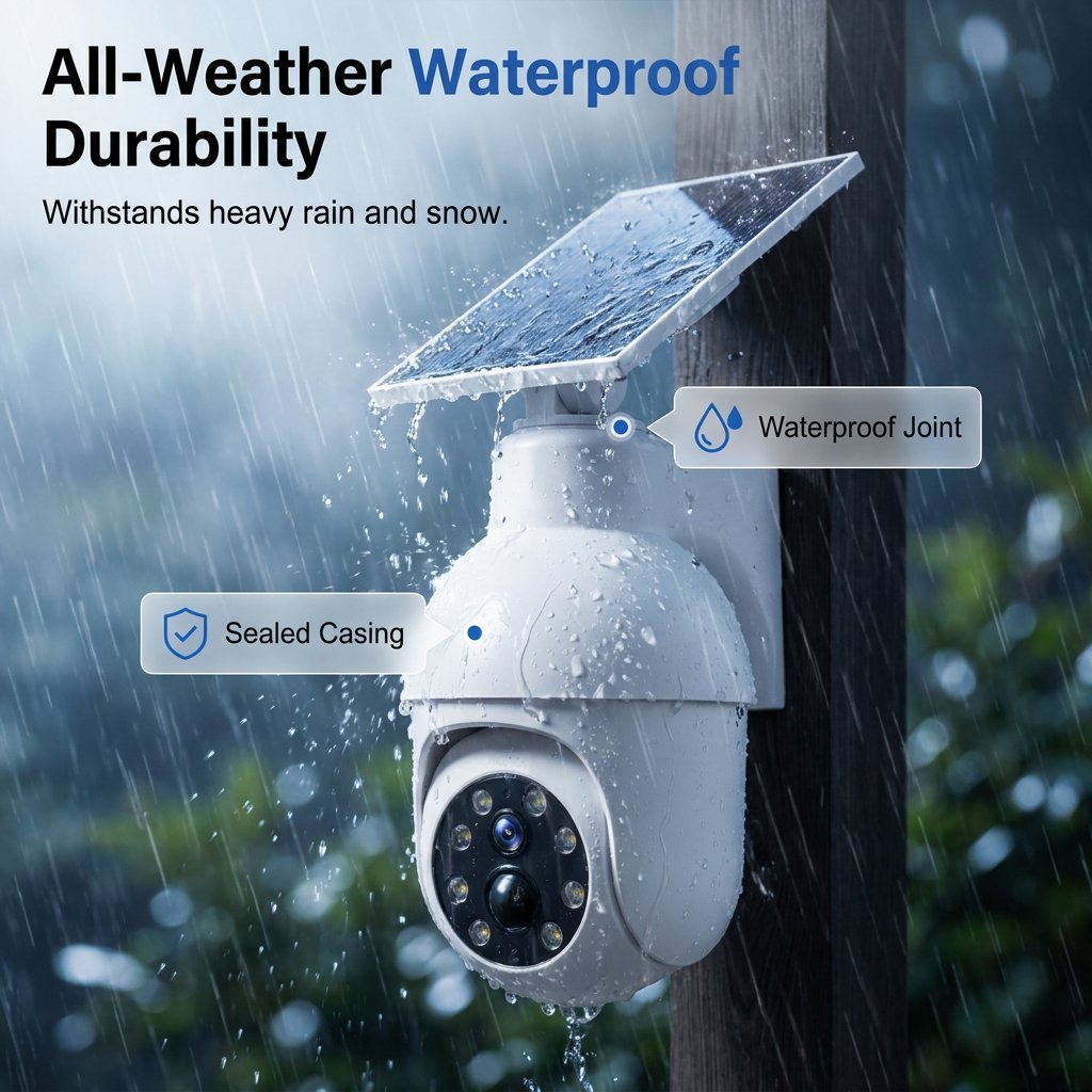 ⏰Solar-Powered Simulated Surveillance Camera Street Light-JR-L7