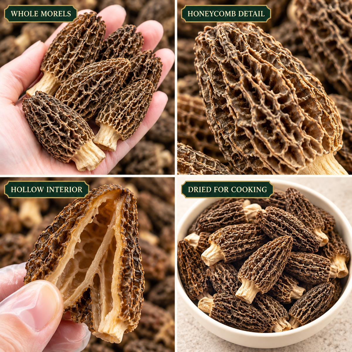 Premium Dried Morel Mushrooms — Turn Everyday Meals Into Gourmet Moments-JR