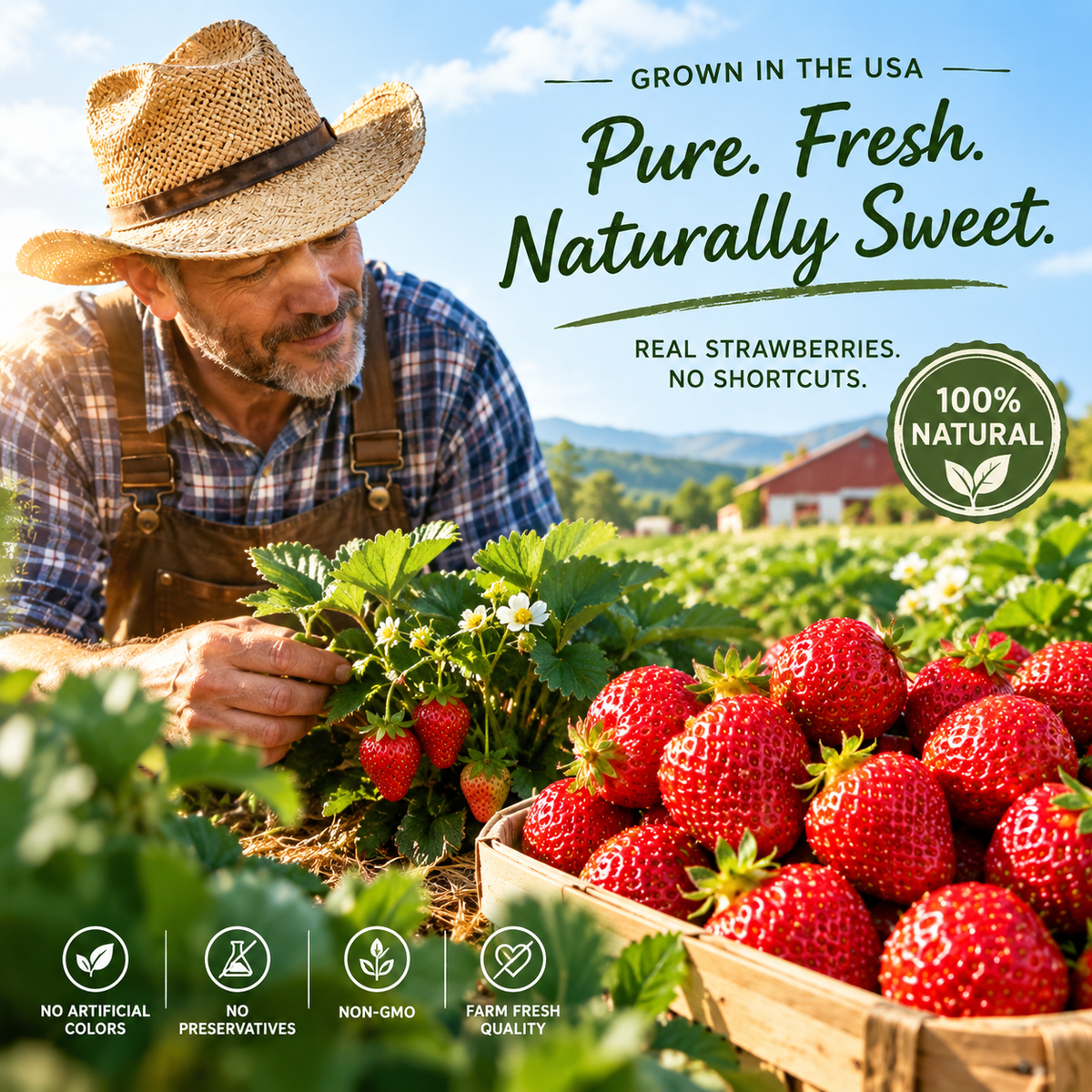 Naturally Sweet Dried Strawberries – Soft, Fruity & Delicious-JR-EDC