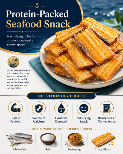 🌊 Deep-Sea Crispy Hairtail Bites — Savory, Crunchy & Packed with Ocean Flavor-JR-Bestseller