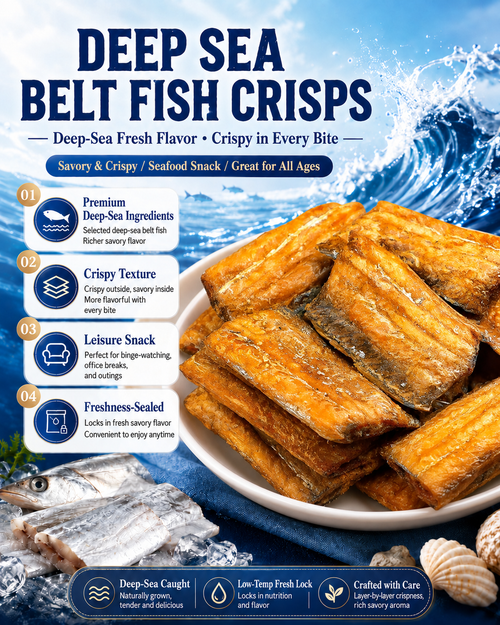 🌊 Deep-Sea Crispy Hairtail Bites — Savory, Crunchy & Packed with Ocean Flavor-JR-Bestseller