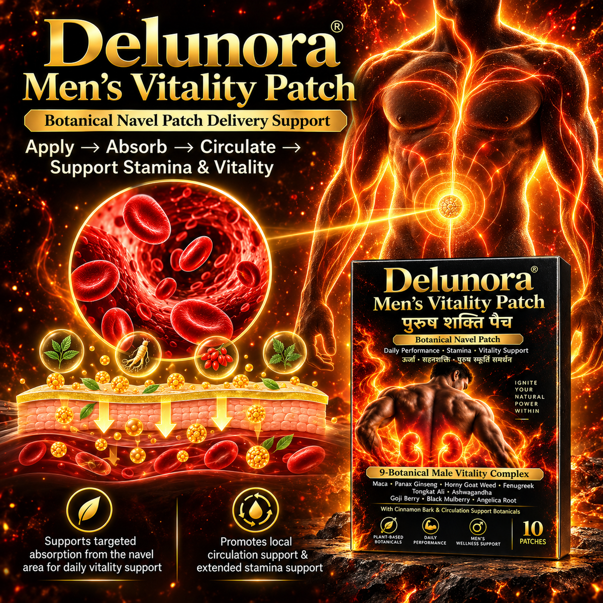 Delunora® Men's Vitality Patch -JR- LSX