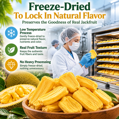 Premium Freeze-Dried Jackfruit A Sweet, Crispy & Naturally Delicious Tropical Snack Made From Real Fruit-JR