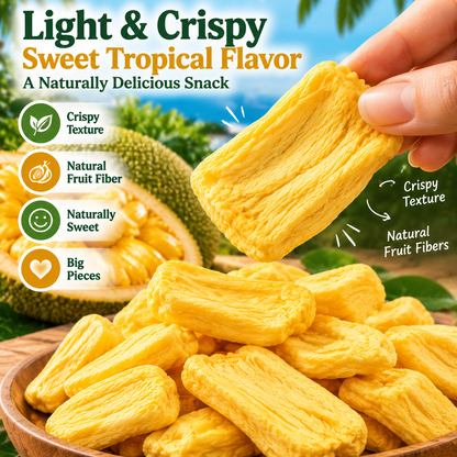Premium Freeze-Dried Jackfruit A Sweet, Crispy & Naturally Delicious Tropical Snack Made From Real Fruit-JR