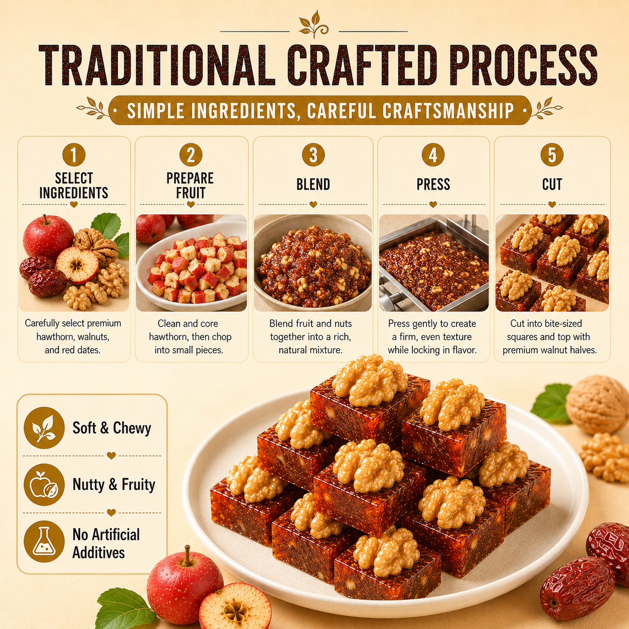 Natural Daily Fuel for Men’s Strength, Stamina & Vitality-Hawthorn Walnut Pie-JR-HJY