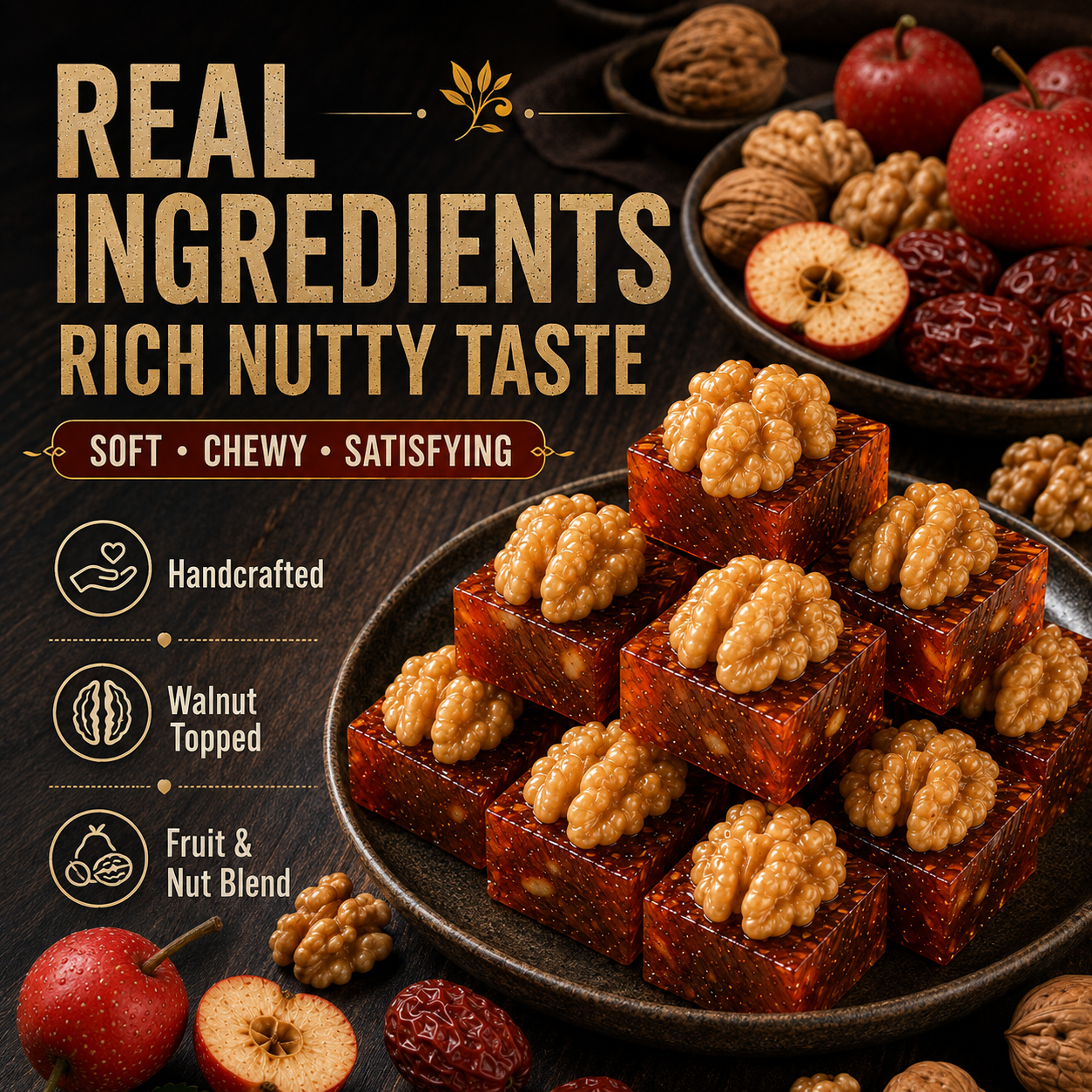 Natural Daily Fuel for Men’s Strength, Stamina & Vitality-Hawthorn Walnut Pie-JR-HJY