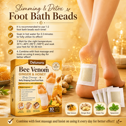 DeluNora® Bee Venom Ginger & Honey Foot Pads -JR-Alin