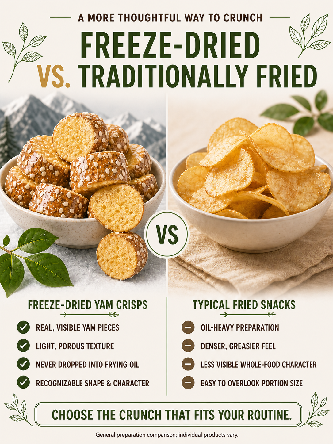 Freeze-Dried Yam Bites – Metabolism & Weight Loss Support Snack-JR-CU