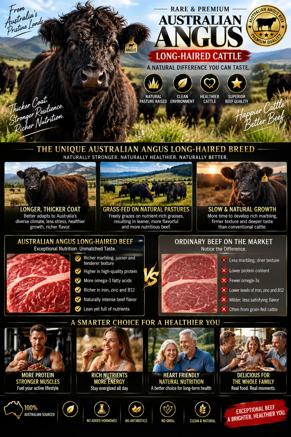 100% Australian Grass-Fed Angus Beef Brisket Snack | Thick-Cut, Juicy & Tender | Rich Beef Flavor | High-Protein Snack-Liam-JR