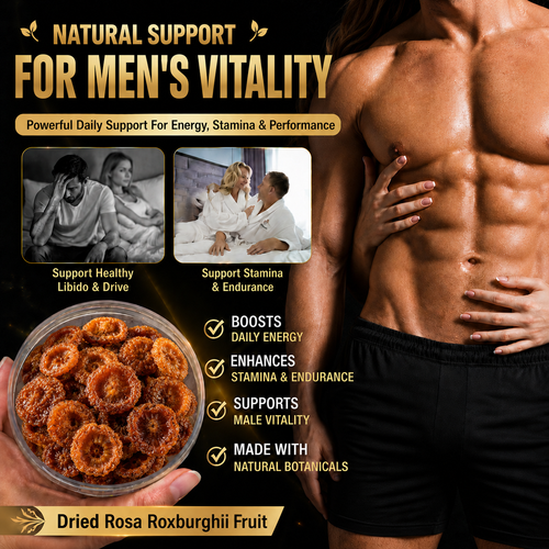 🦪🍆 Natural Support for Men’s Energy & Stamina🥒🙆‍♂️— Premium Rosa Roxburghii Slices for Everyday and Bedroom Confidence-JR-ABB8