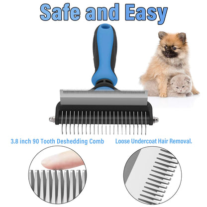 ⏰🔥LIMITED TIME 50% OFF! 🐾 Professional Deshedding Tool for Dogs & Cats – Gentle, Efficient & Fur-Free Home ✨💖-XA