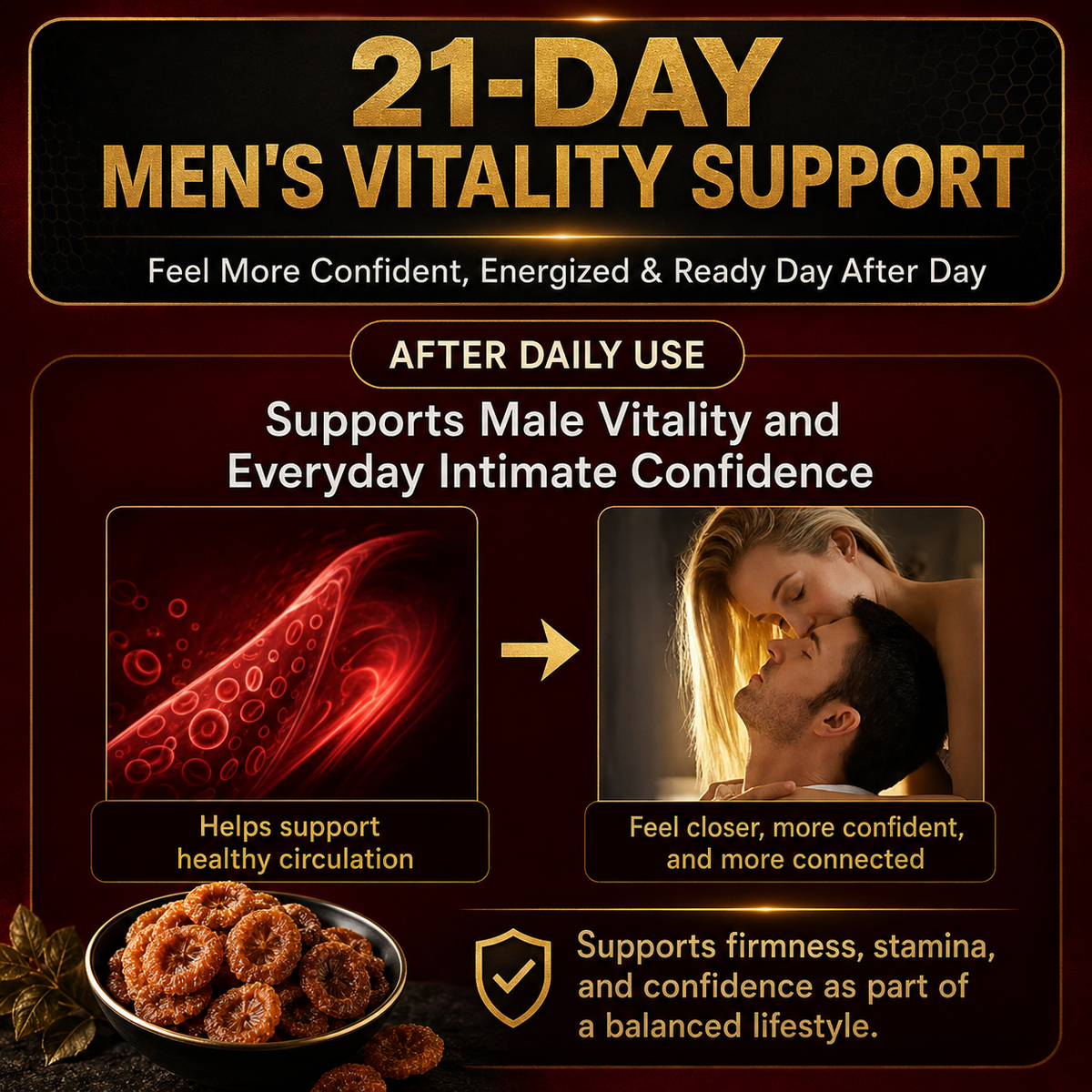 🦪🍆 Natural Support for Men’s Energy & Stamina🥒🙆‍♂️— Premium Rosa Roxburghii Slices for Everyday and Bedroom Confidence-JR-ABB8