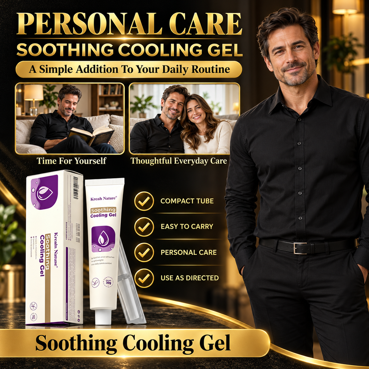 Kreah Nature Soothing Cooling Gel – Refreshing Men’s Intimate Care for Everyday Comfort & Confidence-JR