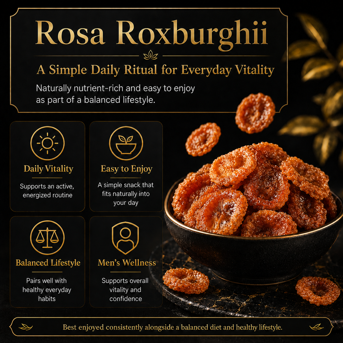 🦪🍆 Natural Support for Men’s Energy & Stamina🥒🙆‍♂️— Premium Rosa Roxburghii Slices for Everyday and Bedroom Confidence-JR-ABB8