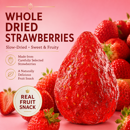 Naturally Sweet Dried Strawberries – Soft, Fruity & Delicious-JR-EDC