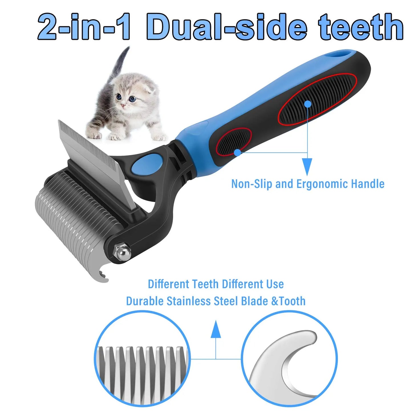 ⏰🔥LIMITED TIME 50% OFF! 🐾 Professional Deshedding Tool for Dogs & Cats – Gentle, Efficient & Fur-Free Home ✨💖-XA