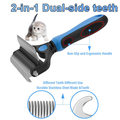 ⏰🔥LIMITED TIME 50% OFF! 🐾 Professional Deshedding Tool for Dogs & Cats – Gentle, Efficient & Fur-Free Home ✨💖-XA