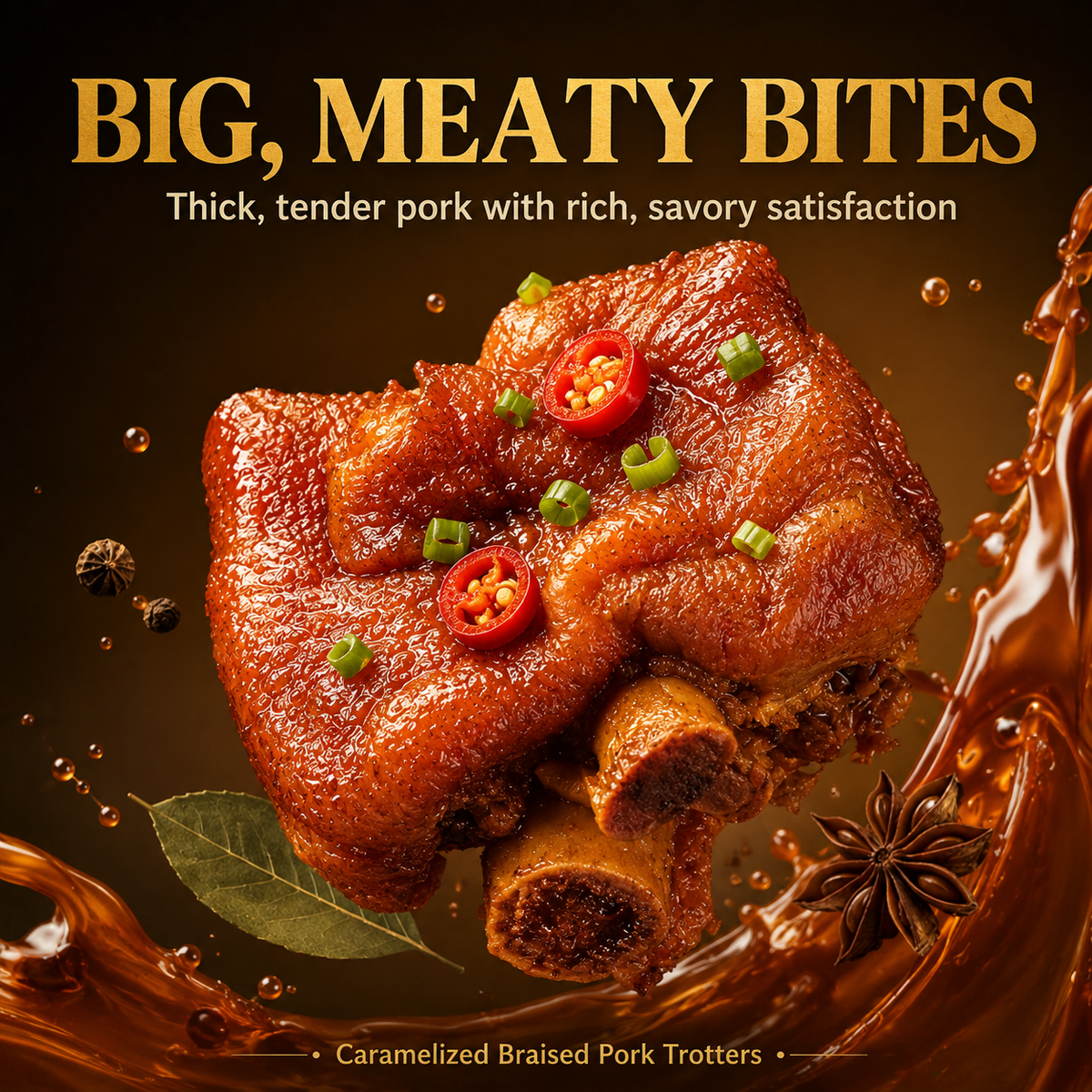 💪Control Cravings Without Giving Up Real Food ✨Premium Mangalica Caramelized Braised Pork Trotters 🐷-JR-QZE