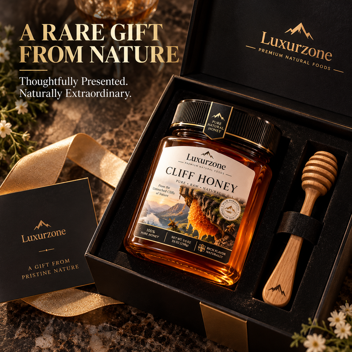 Luxurzone Premium Wild-Harvested Cliff Honey9.1 oz(258g)-JR