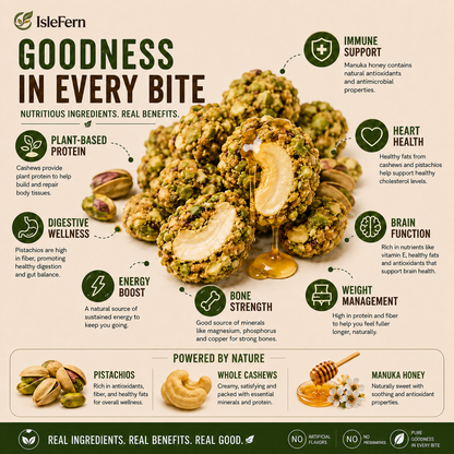 Artisan Pistachio-Crusted Cashews with Real Manuka Honey -JR-$AC