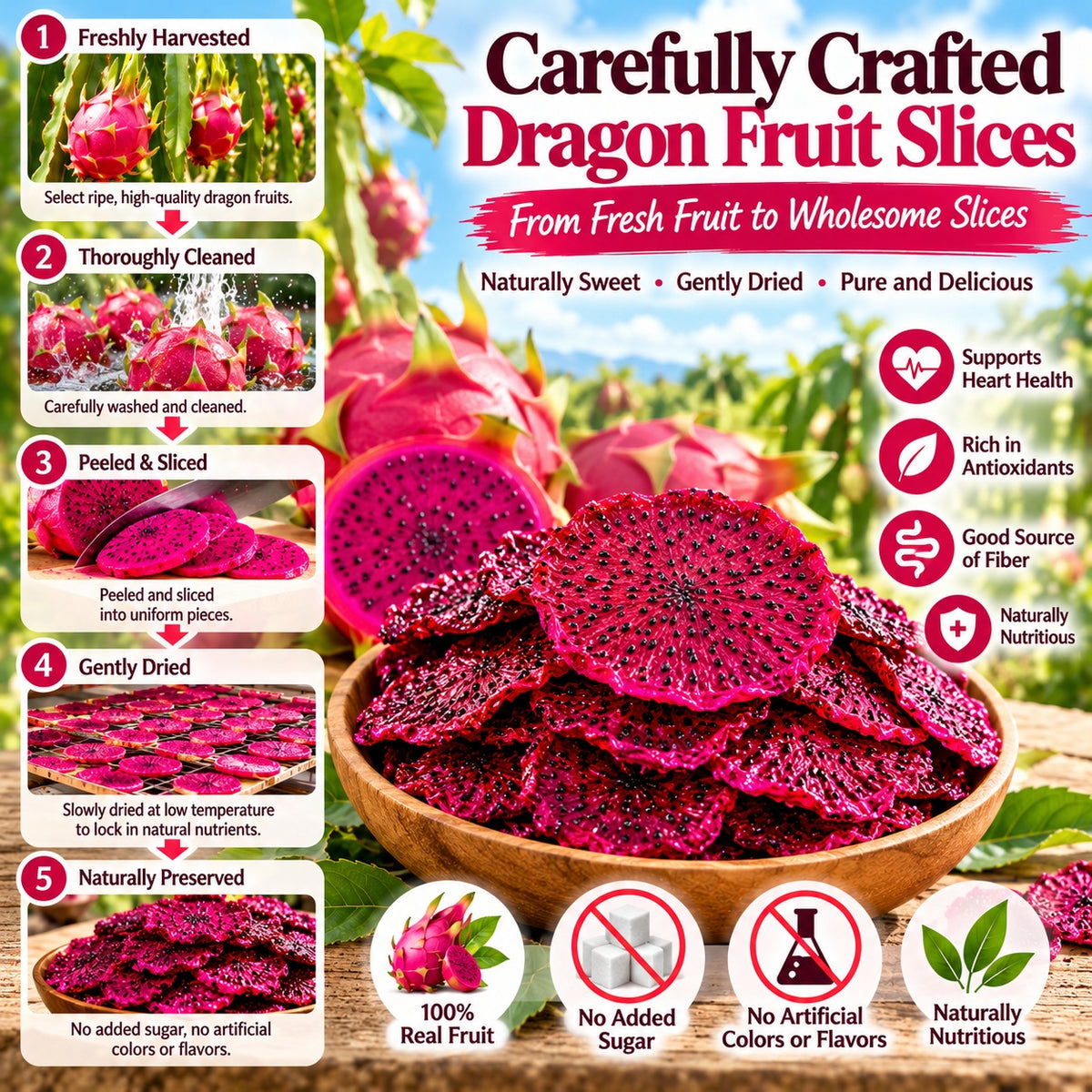 Premium Dried Dragon Fruit-JR